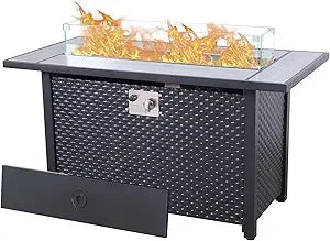 Outdoor Propane Fire Pit Rectangular Gas Table 50,000 BTU