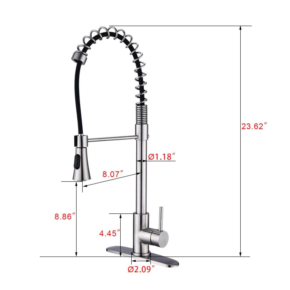Hign Concerned Single Handle Spring High Arc Faucet