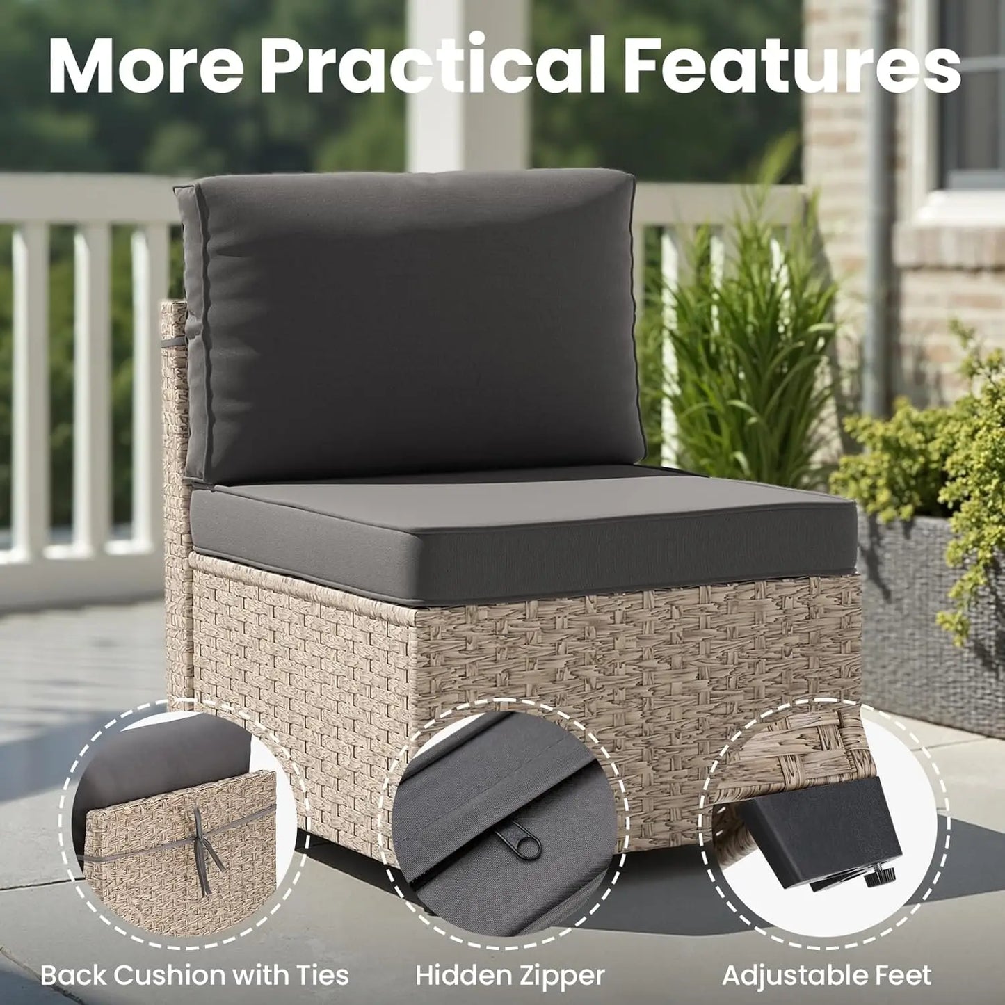 Outdoor 7 Piece All Weather Patio Furniture Set