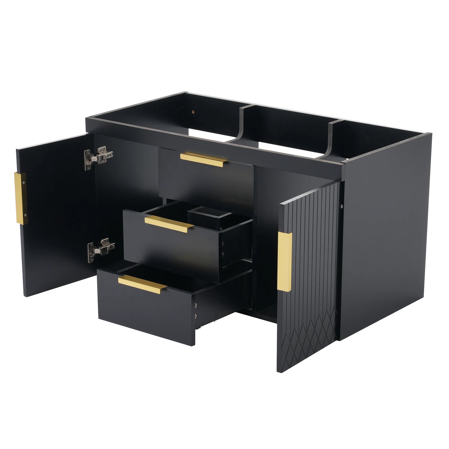 Wall Mounted Floating Bathroom Vanity Cabinet With 2 Drawers