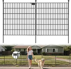 Dafify 20 Panels No Dig Decorative Garden Fence With Gate