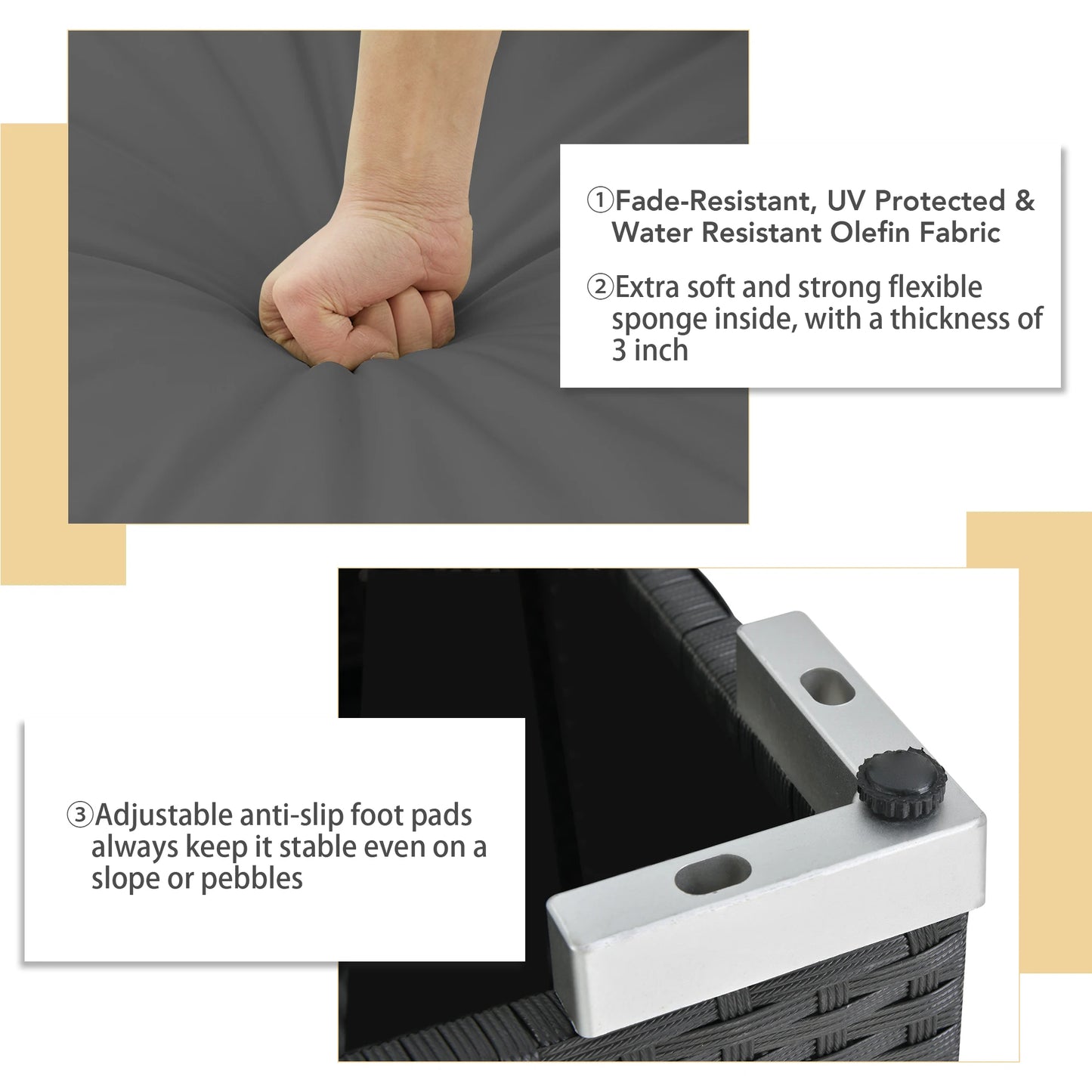 Naga Bahna Outdoor Sectional Sofa Set Rattan Wicker Patio