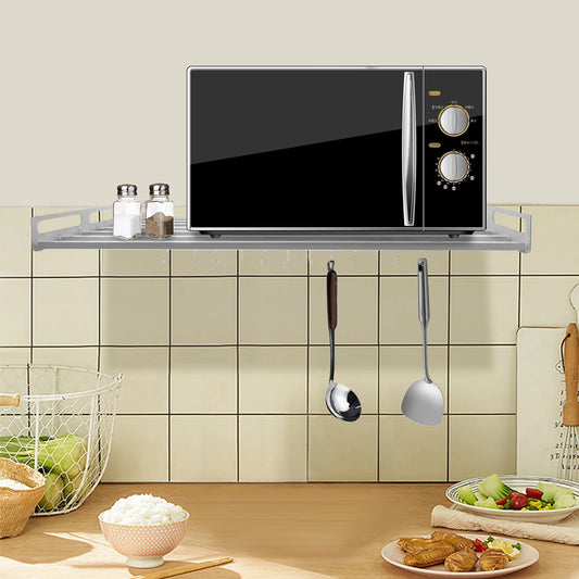 Hign-concerned Wall Mounted Microwave Rack Stainless Steel Kitchen Organizer