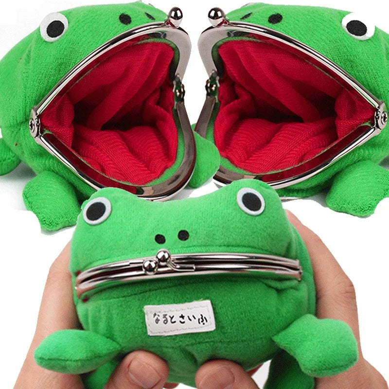 NONECN Frog Coin Purse Cartoon Wallet Fluff Clutch Coin Holder