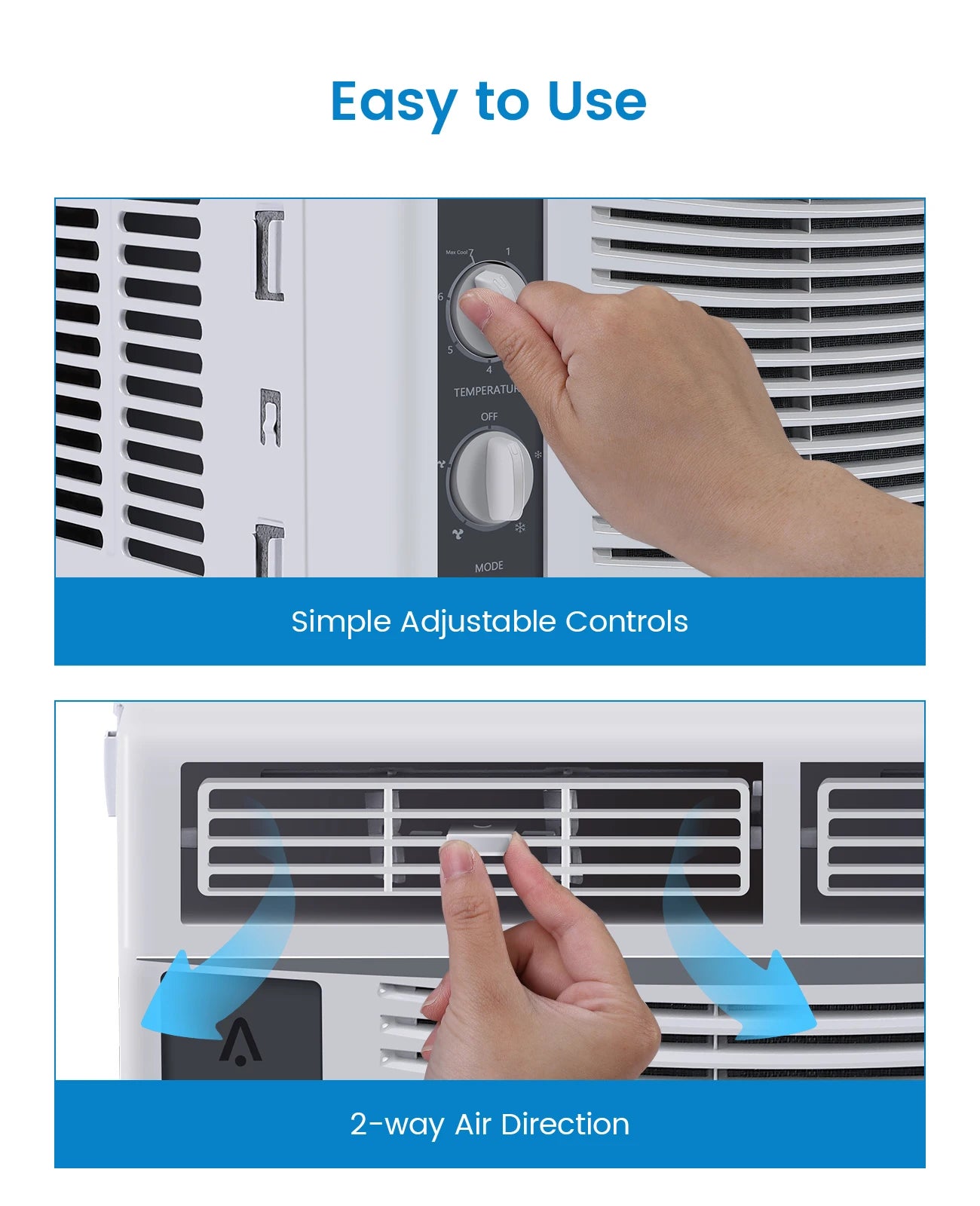 Acekool 5000 BTU Window Air Conditioner For Small Rooms