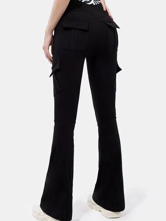 High Waisted Yoga Leggings Butt Lifting Wide Leg Tummy Control