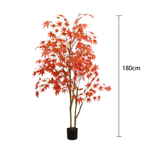 Twister Autumn Maple Artificial Tree In Pot Home Decor