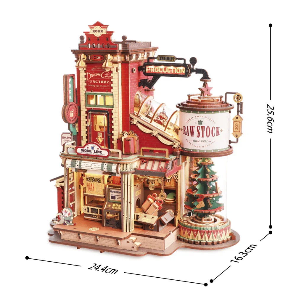 Robotime Rokr Wooden Music Box Christmas Dream Gift