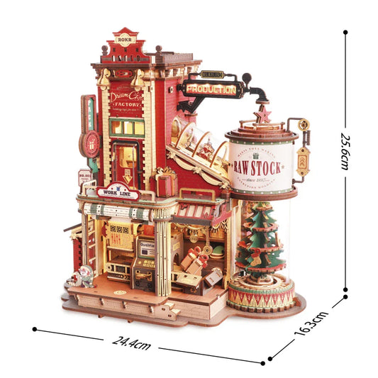 Robotime Rokr Wooden Music Box Christmas Dream Gift