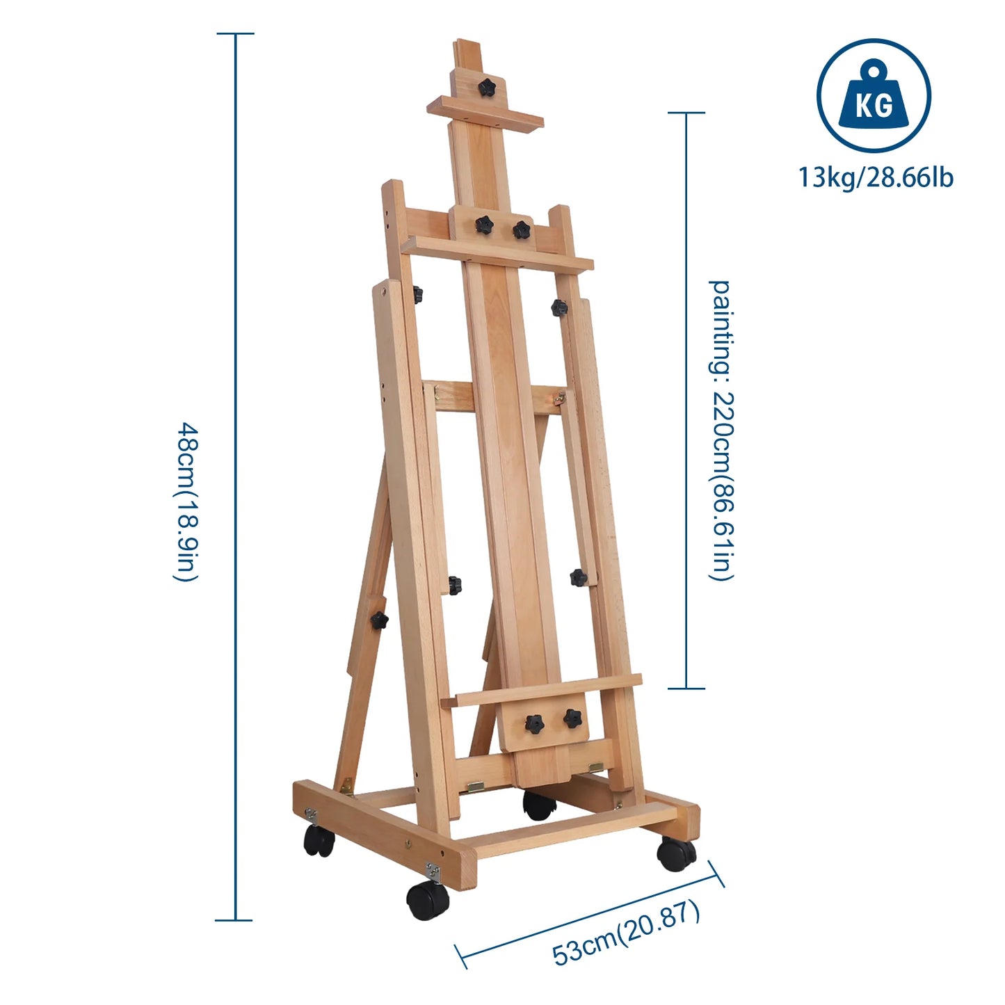 Hign-concerned Floorstanding Sketch Easel Beech Wood Stand
