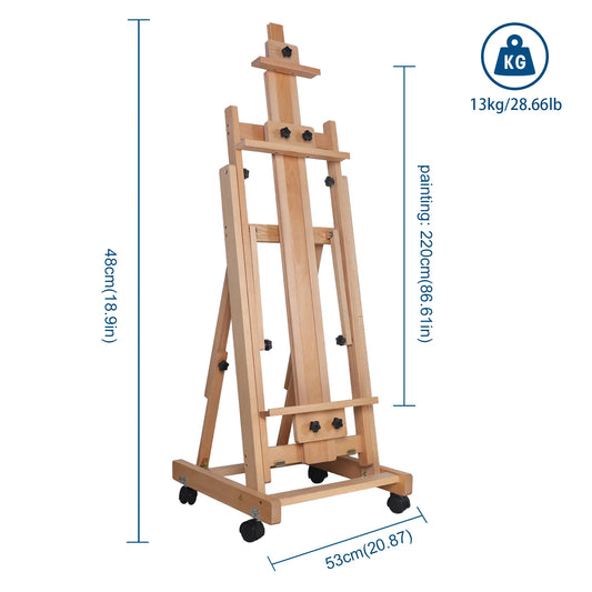 Hign-concerned Floorstanding Sketch Easel Beech Wood Stand