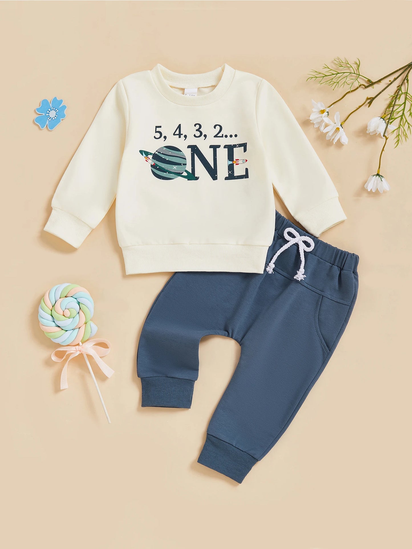 Toddler Boy 2-Piece Dinosaur Print Outfit Set
