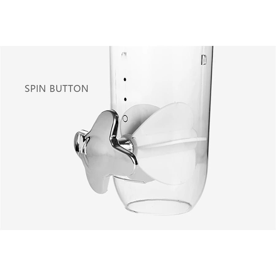 Wall Mounted 2 Barrel Cereal Dispenser With Dual Cup Storage