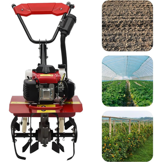 CNCEST Front Tine Tiller Gasoline Engine For Garden Lawn Soil Cultivation Weed Digging
