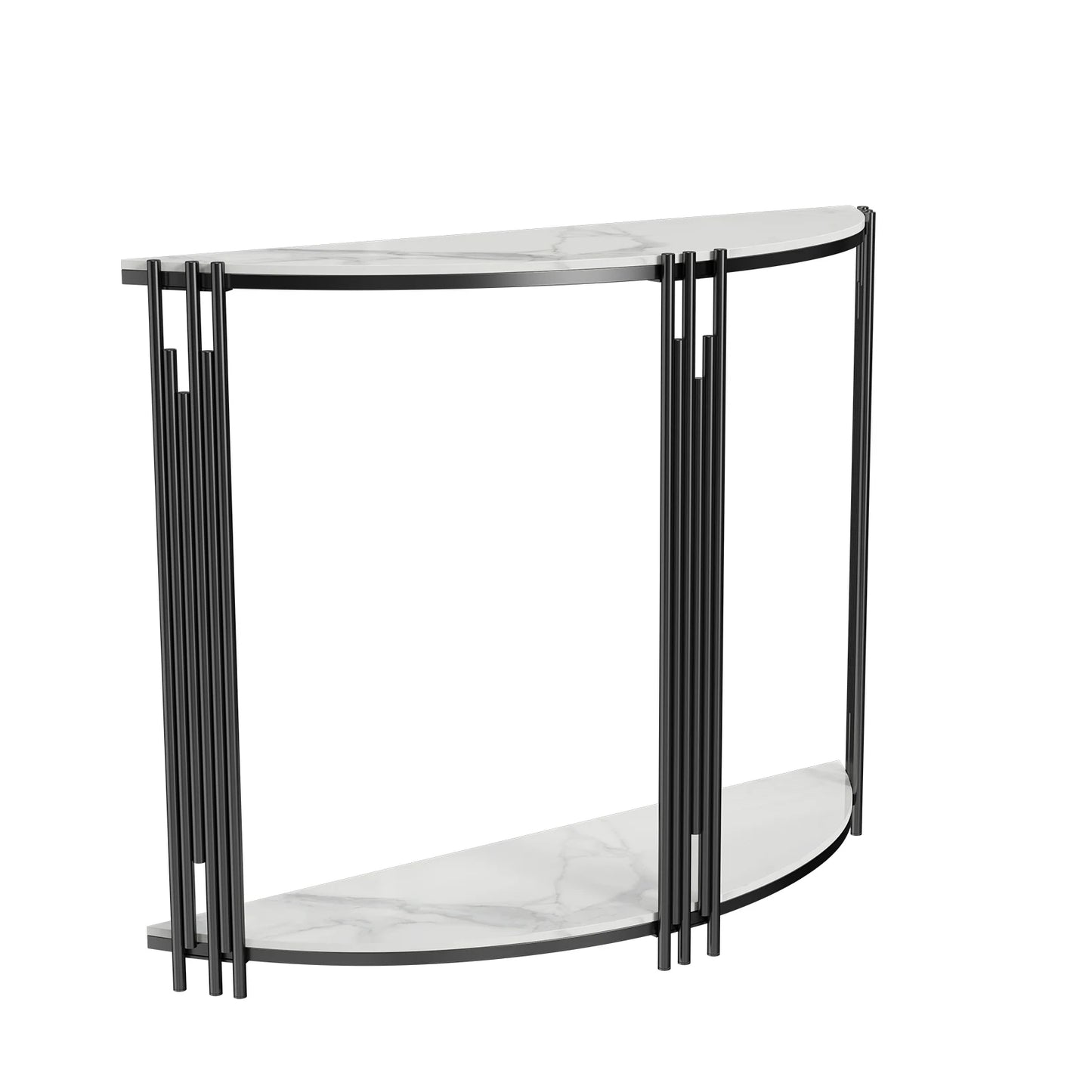 Wisfor Half Moon Marble Console Table for Entryway Living Room