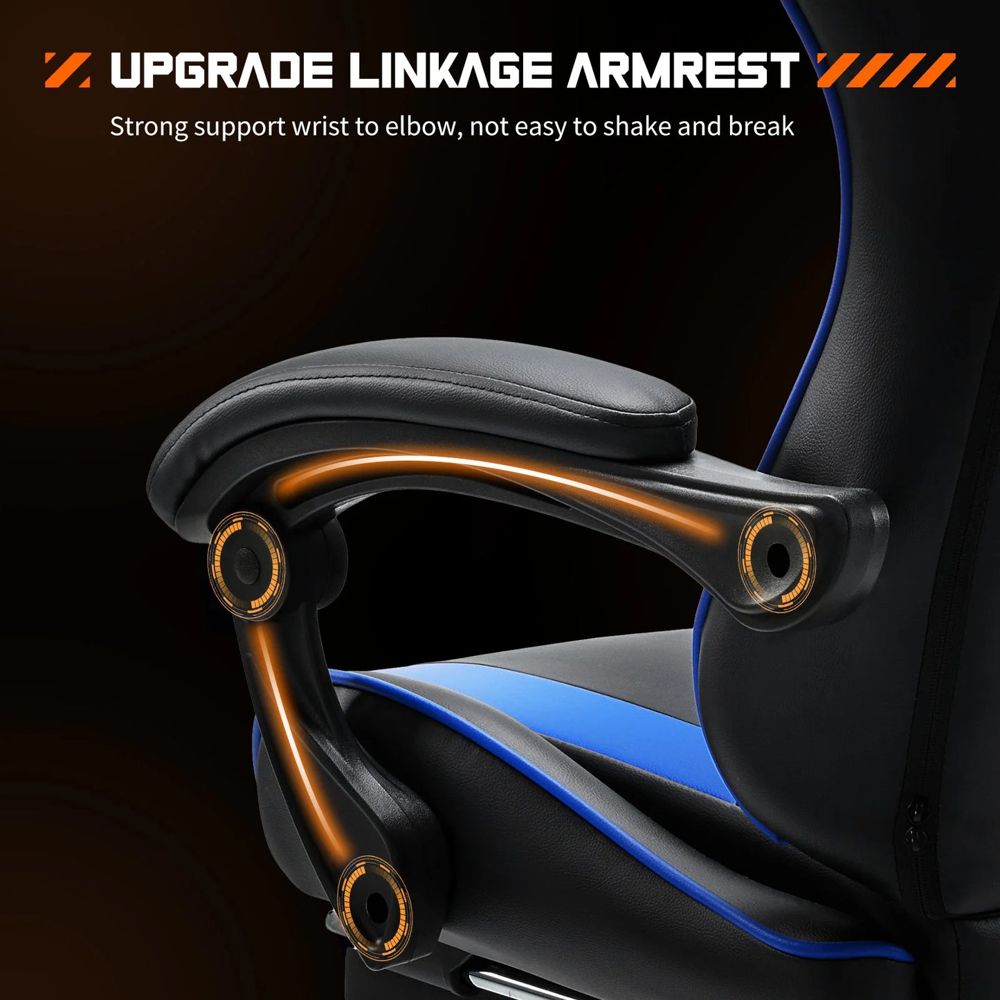 JHK Ergonomic Racing Gaming Chair With Adjustable Headrest And Lumbar