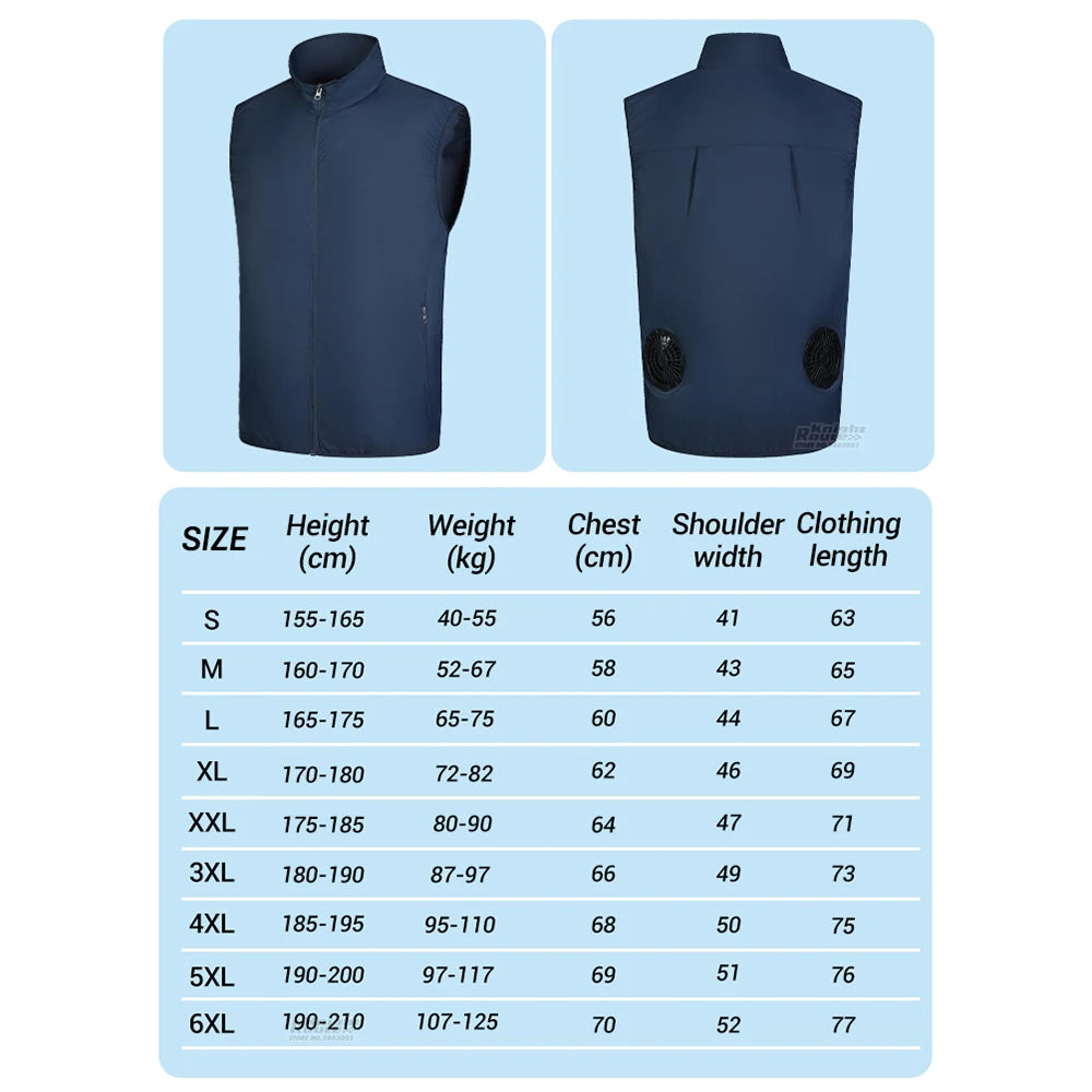 NONECN Cooling Vest With Wearable Fan Air Conditioning For Hot Weather