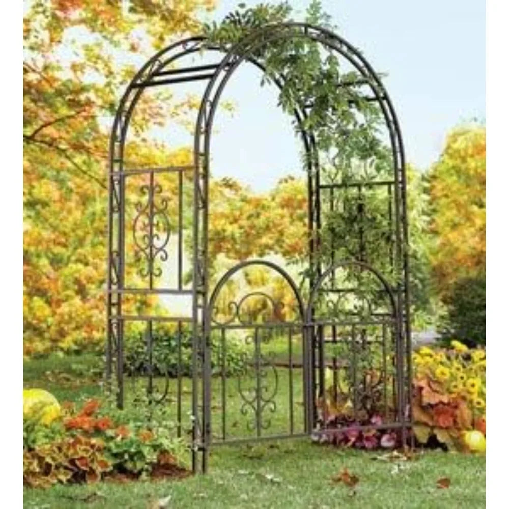 RBX Arch Metal Outdoor Garden Arbor Double Gate