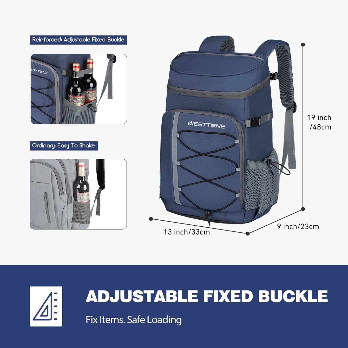 WestTune Leakproof Insulated Cooler Backpack for Hiking