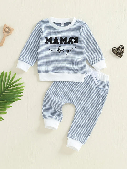 Infant Boy Autumn Two Piece Set Striped Top And Pants