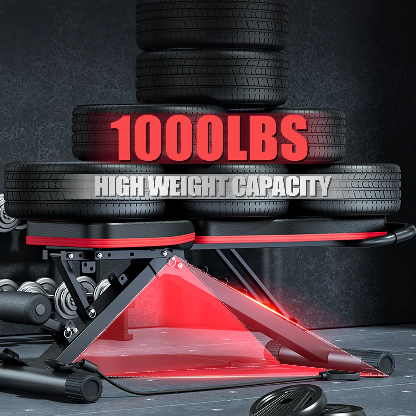 Foldable 14-In-1 Weight Bench With 1000 Lbs Capacity