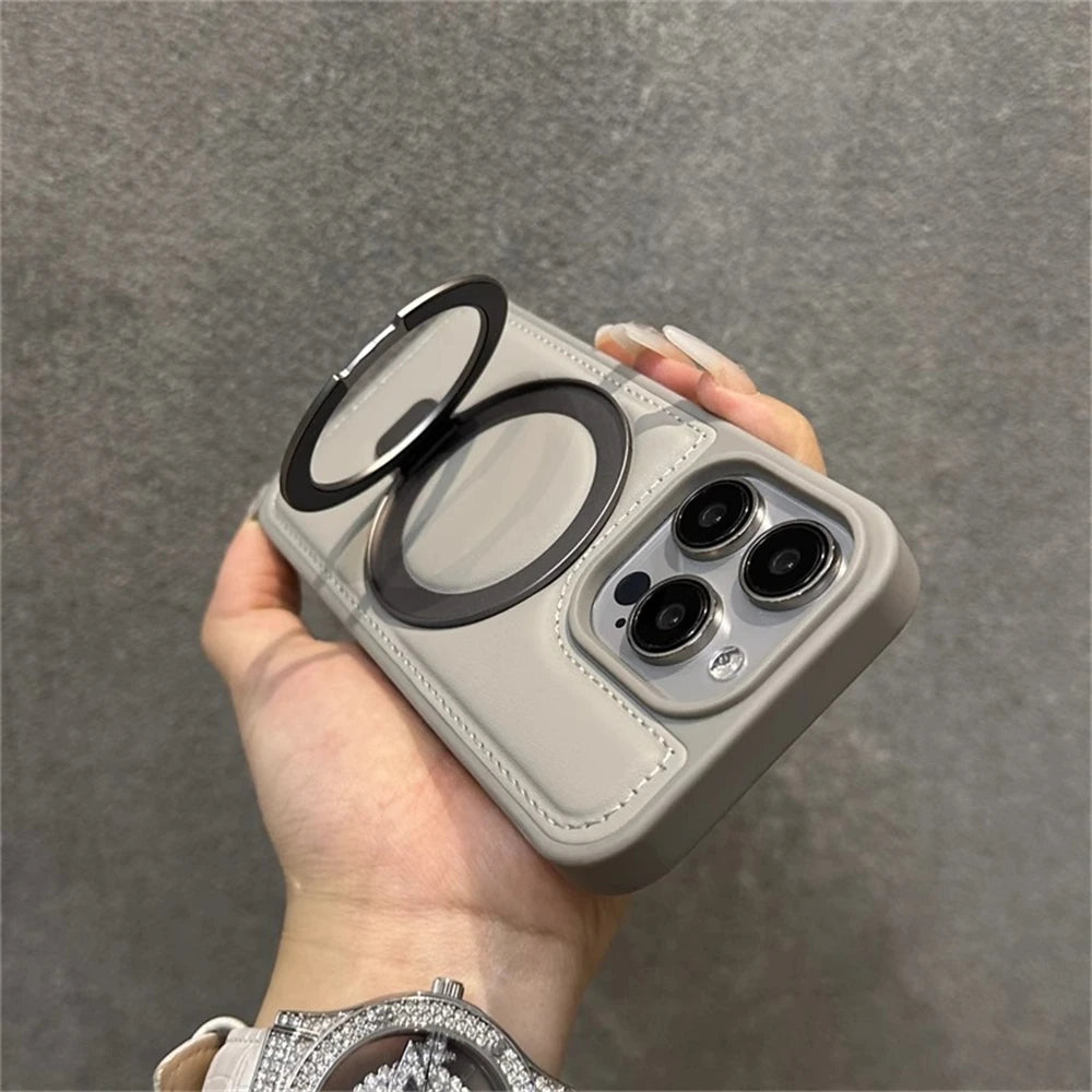 NONED Ring Stand Magnetic Case for iPhone 16 Pro Max