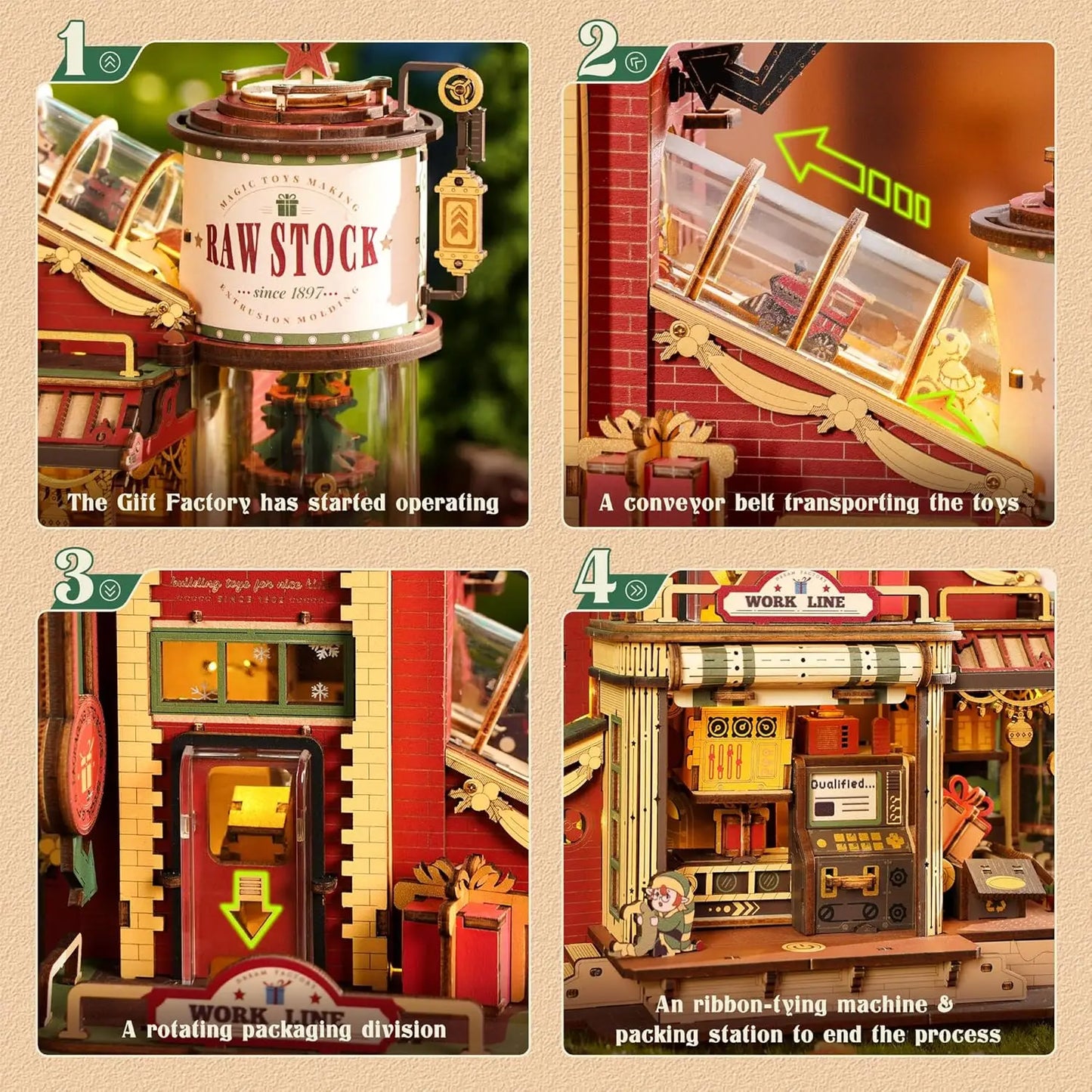 Robotime Rokr Wooden Music Box Christmas Dream Gift