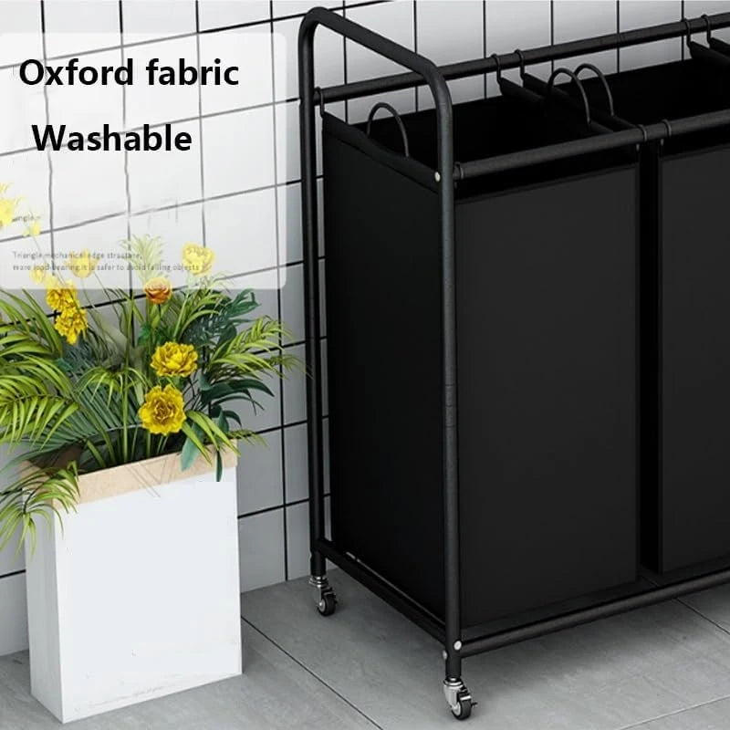 Generic Laundry Trolley Sorter Cart With 3 Removable Bags
