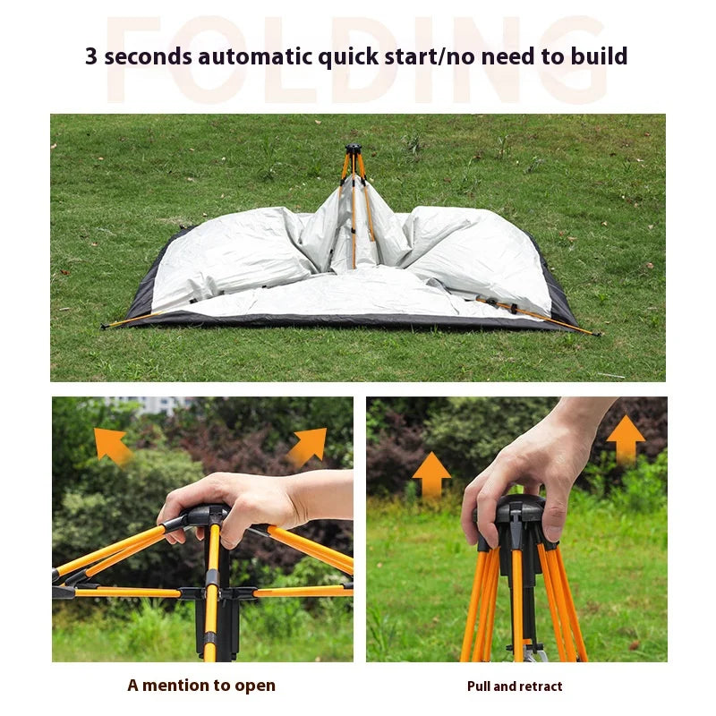Pakicetus Automatic Quick Opening Camping Tent With Dual Doors Rainproof