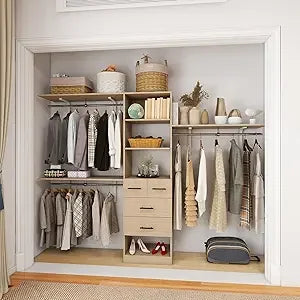 ZHIYONG Premium Modular FreeStanding Closet Organizer Storage System With Drawers