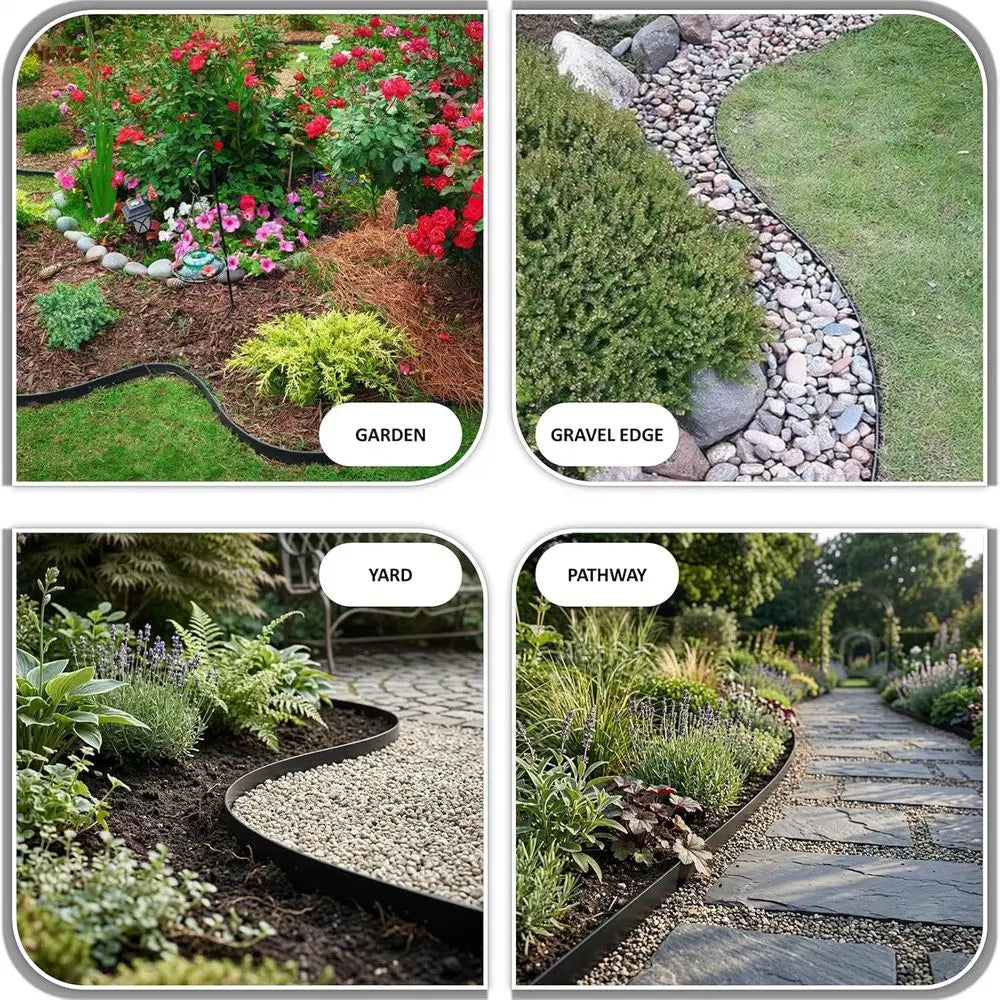 Galvanized Steel Landscape Edging With Stakes For Lawn And Garden