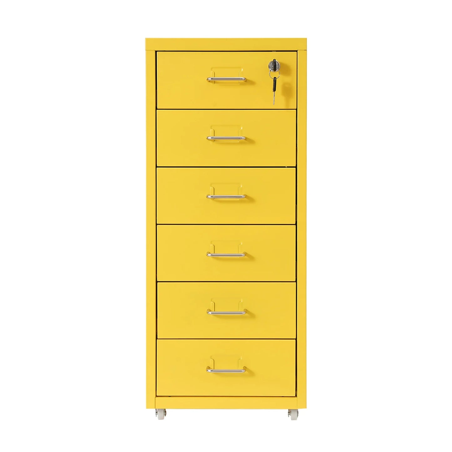 Drawer Lockable Rolling Metal File Cabinet Six Drawer Home Office
