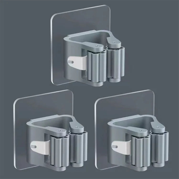 Adhesive Wall Hooks Mop Rack Broom Hanger Organizer