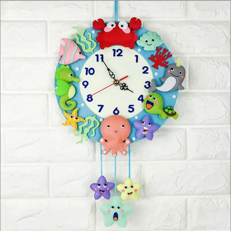 DIY Handmade Felt Marine Clock For Home Decor And Kindergarten