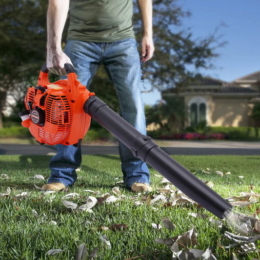 Gas Powered Handheld Leaf Blower For Lawn And Garden Cleanup Commercial Grade Performance