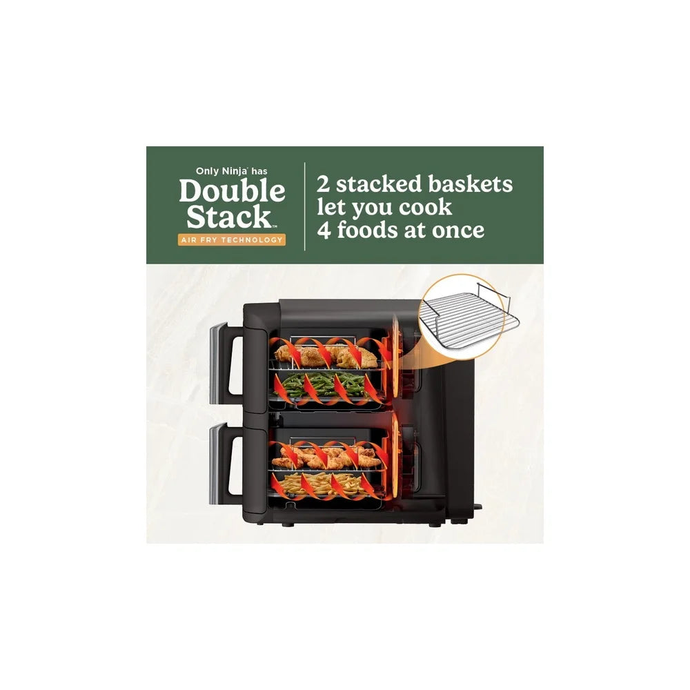 XMSJ 4in1 Double Basket Air Fryer Removable Racks