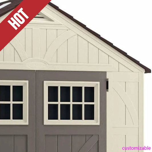 XMSJ Tremont Resin Shed with Skylights and Double Doors