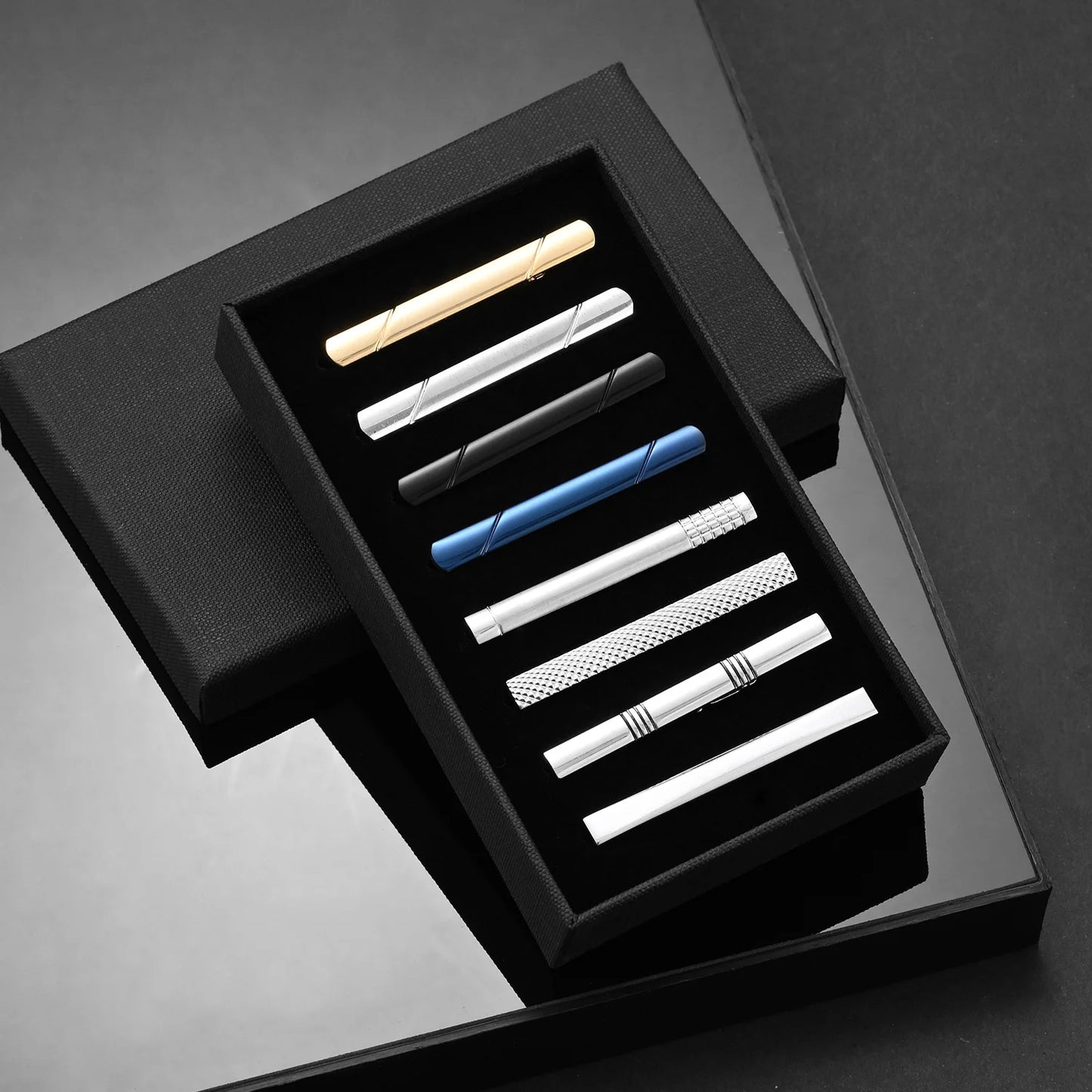 Tie Clips Set With Gift Box For Wedding Gifts Cufflinks