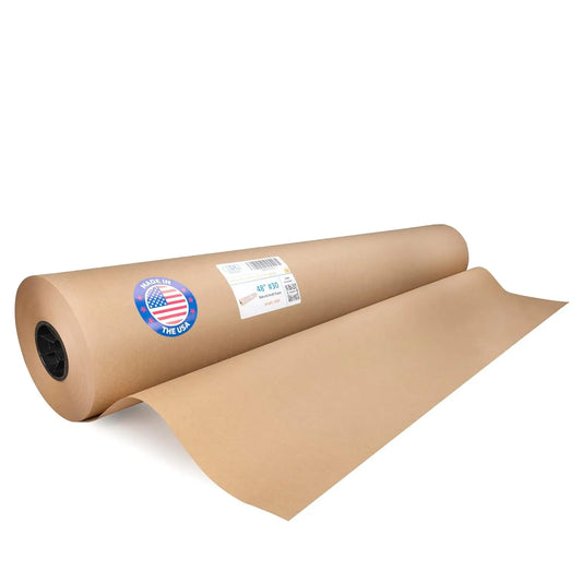 XMSJ USA Made Large Brown Kraft Paper Roll 30 Lb For Packing