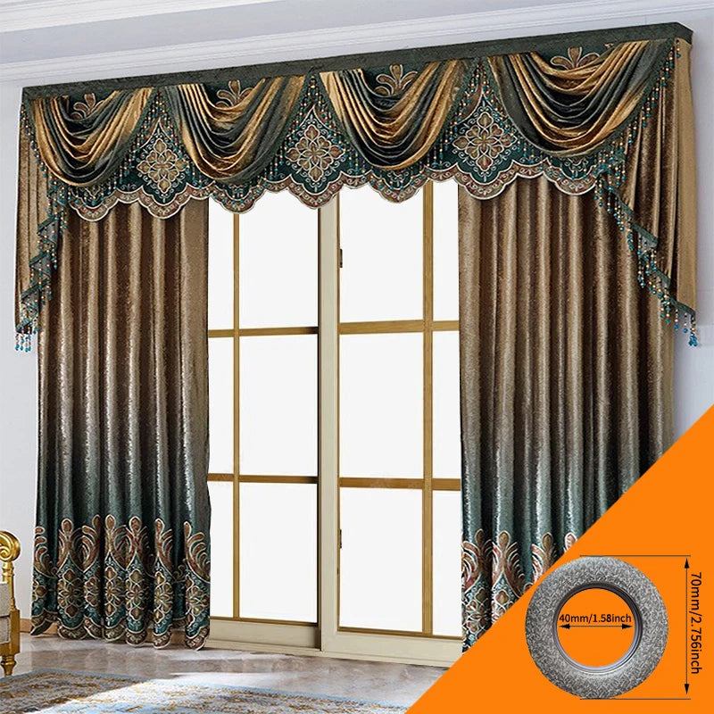 Zhejiang Craft Of Weaving Tatting Blackout Curtains For French Window