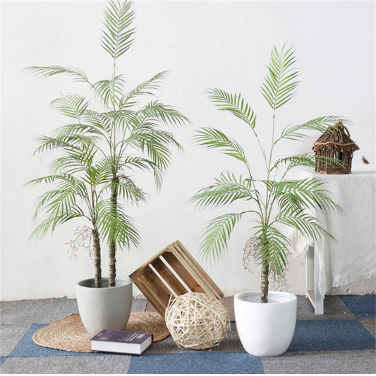 HiMISSCN Artificial Palm Tree Plastic Pot for Indoor Outdoor Decor
