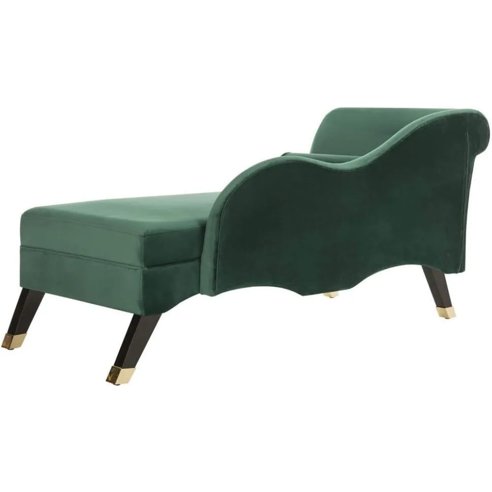 HUANZHUANG Caiden Modern Velvet Chaise Lounge Chair For Living Room Contemporary Design