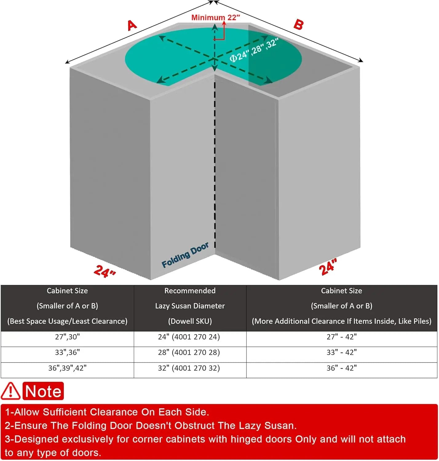 Kidney Shape 270 Degree Lazy Susan For Kitchen Corner Cabinets