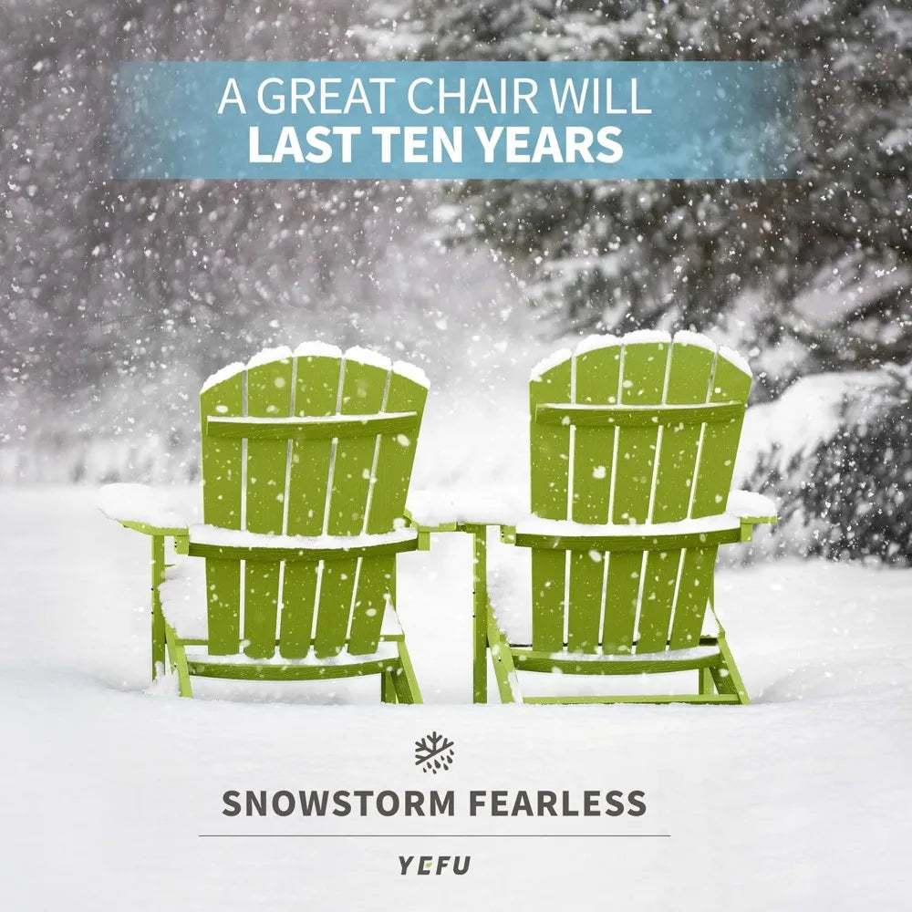 HUANZHUANG Adirondack Chairs 2 Pack Plastic Outdoor Chairs