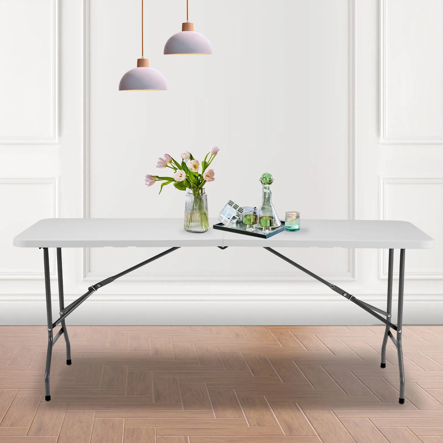 JHK Heavy Duty Portable Folding Table For Outdoor Indoor Use