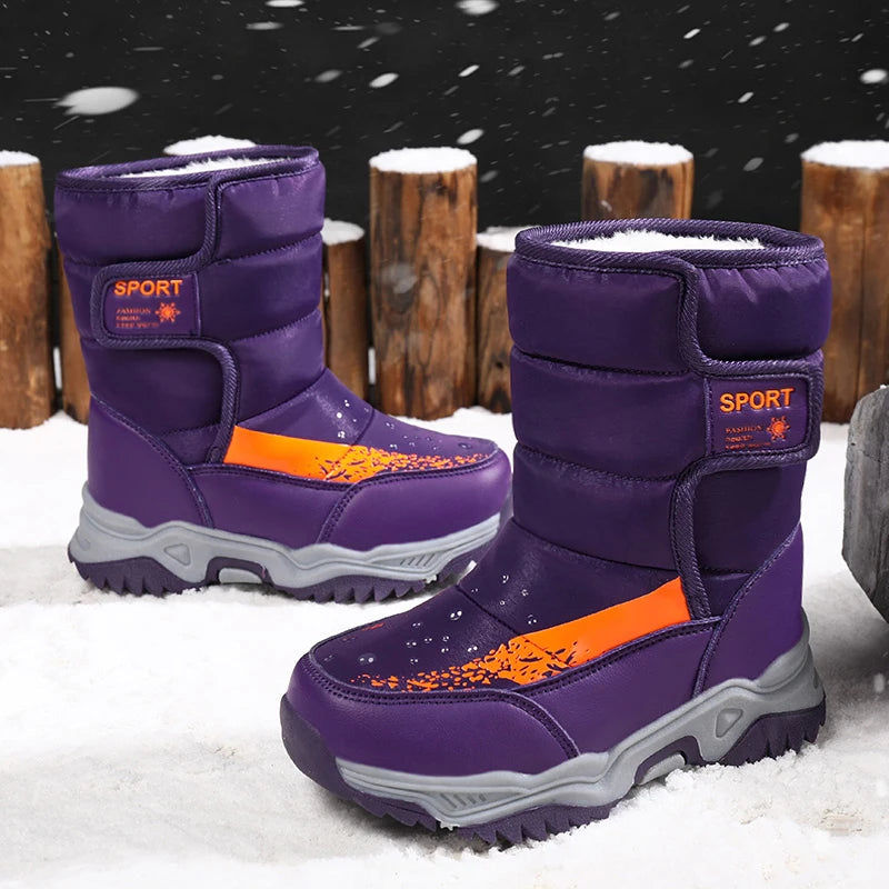 Winter Snow Boots for Kids Waterproof Unisex Outdoor Shoes