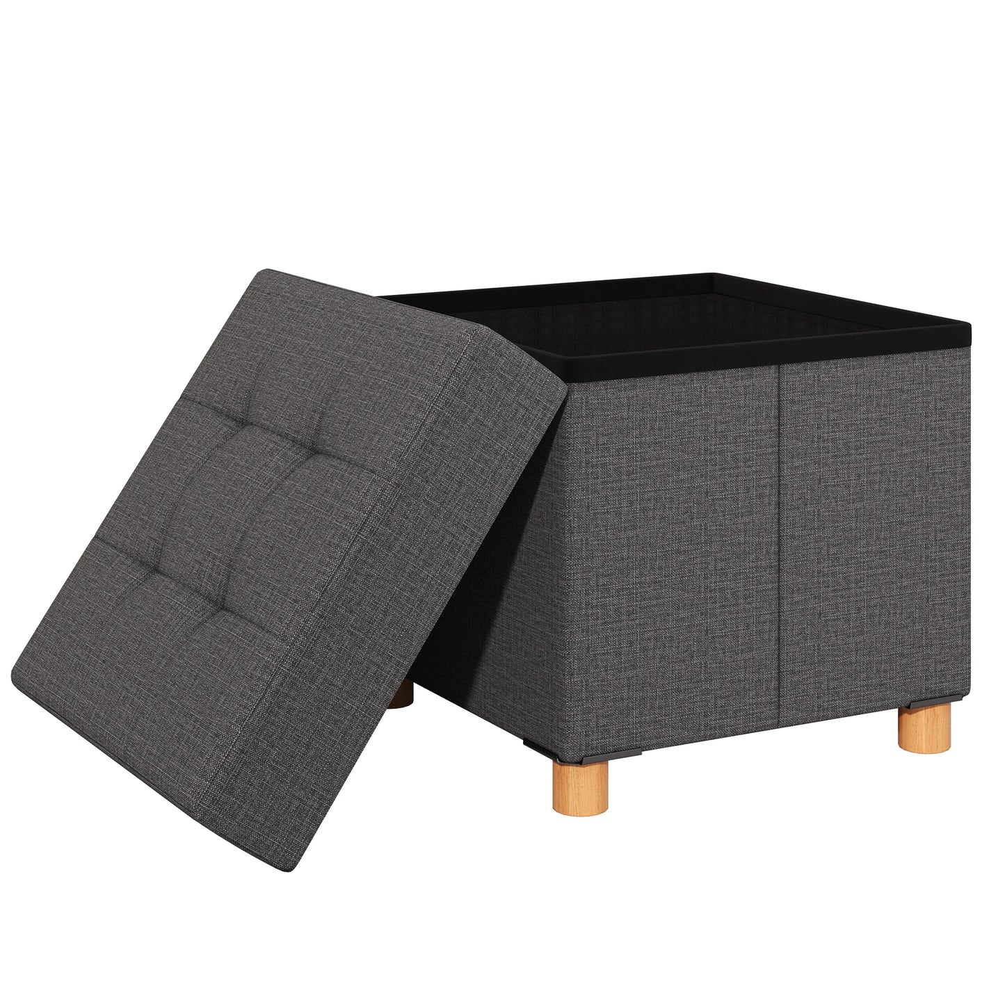 JHK Cube Storage Ottoman Bench With Hidden Storage