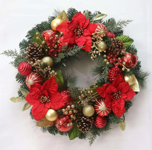 Guangdong Christmas Wreath With LED Lights For Outdoor Door
