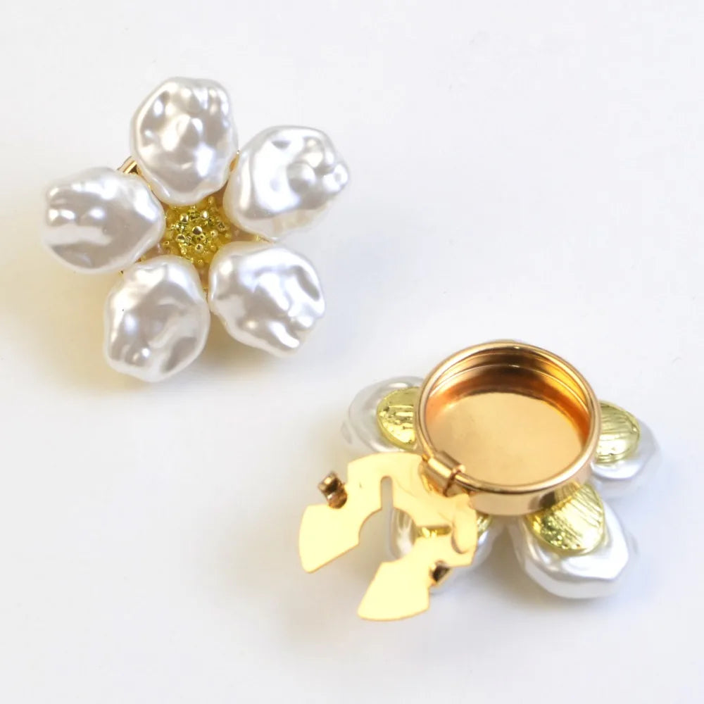 Fashion Alloy Pearl Button Covers For Shirt Cuffs Elegant Accessories