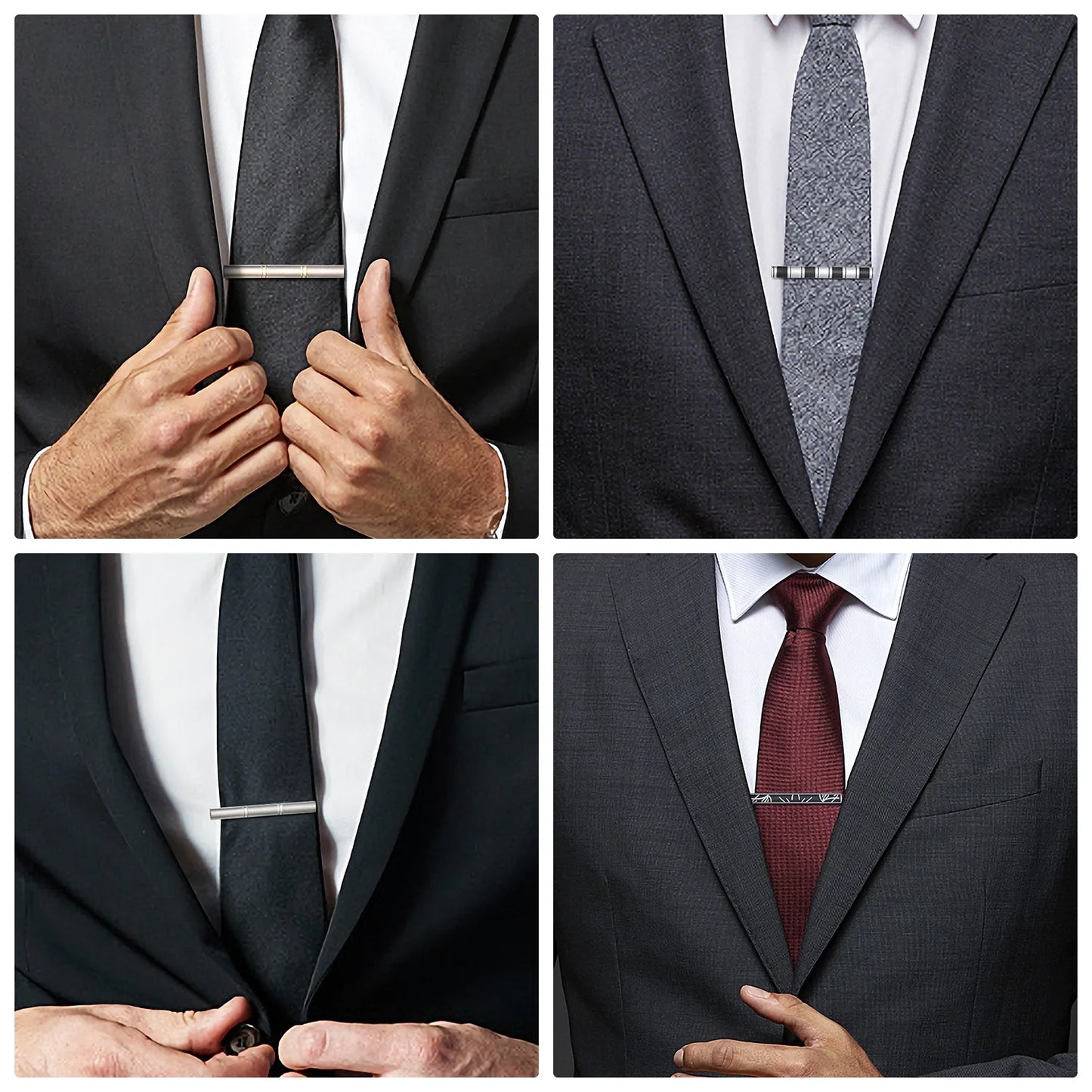 Tie Clips Set With Gift Box For Wedding Gifts Cufflinks